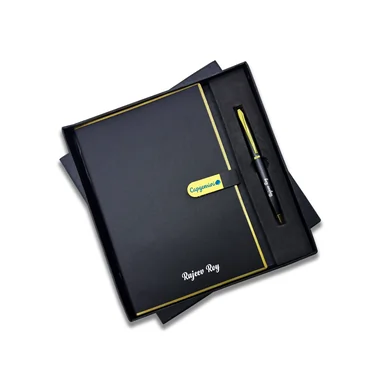 Black &amp; Gold 2 in 1 Pen &amp; Diary Gift set